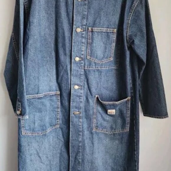 Gap Workforce Denim Trench LARGE - Picture 5 of 7